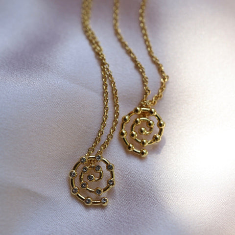 Mini Mod Spiral Necklace