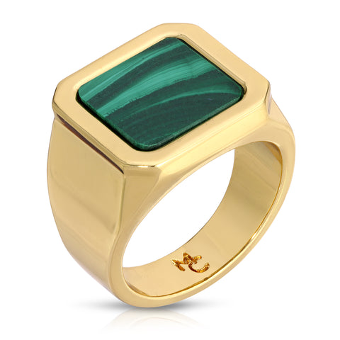 Malachite Signet Ring