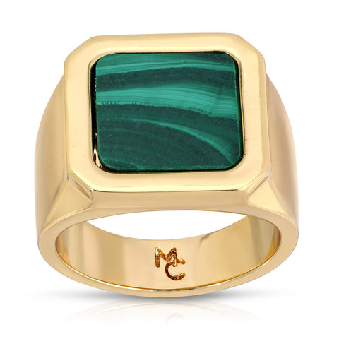 Malachite Signet Ring