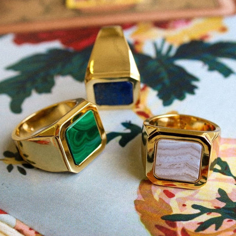 Malachite Signet Ring