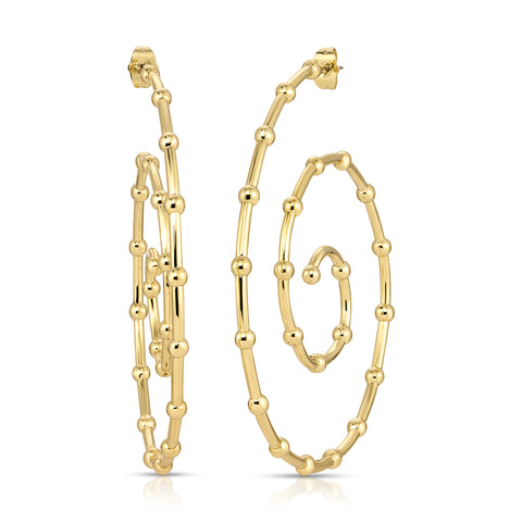 Large Mod Spiral Hoops