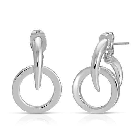 Talon Circle Ear Jacket Studs