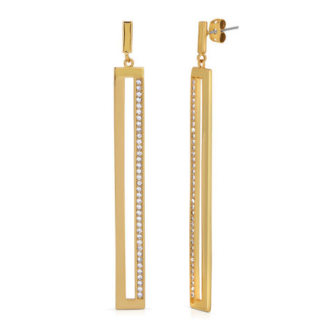 Coin Slot Drop Earrings