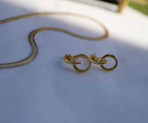 Talon Circle Ear Jacket Studs