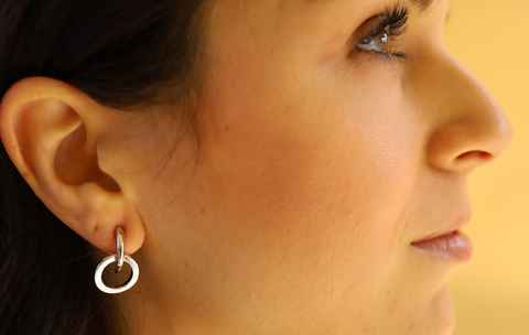 Talon Circle Ear Jacket Studs