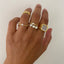 Peach Moonstone Signet Ring