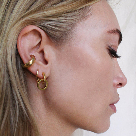 Talon Circle Ear Jacket Studs