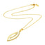 Pavé Leaf Pendant Necklace