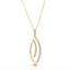 Pavé Leaf Pendant Necklace