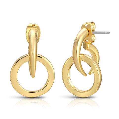 Talon Circle Ear Jacket Studs