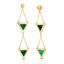 Double Triad Stone Earrings