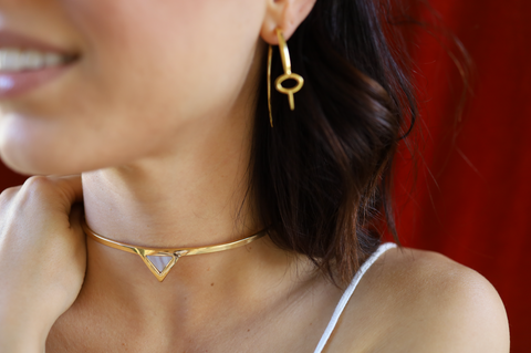 Triad Agate Inlay Collar